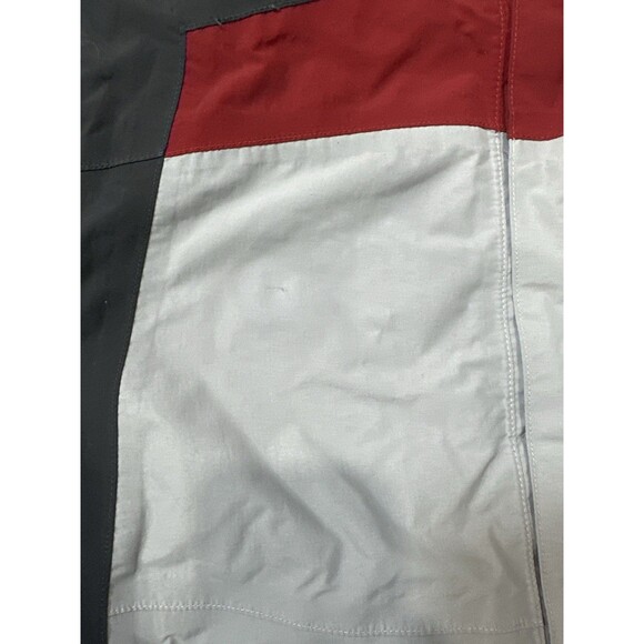 The North Face Men M HyVent Insulated Hooded Ski Jacket Gray Red Removable hood - Picture 13 of 14